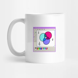 Funky shapes ms paint drawing Mug